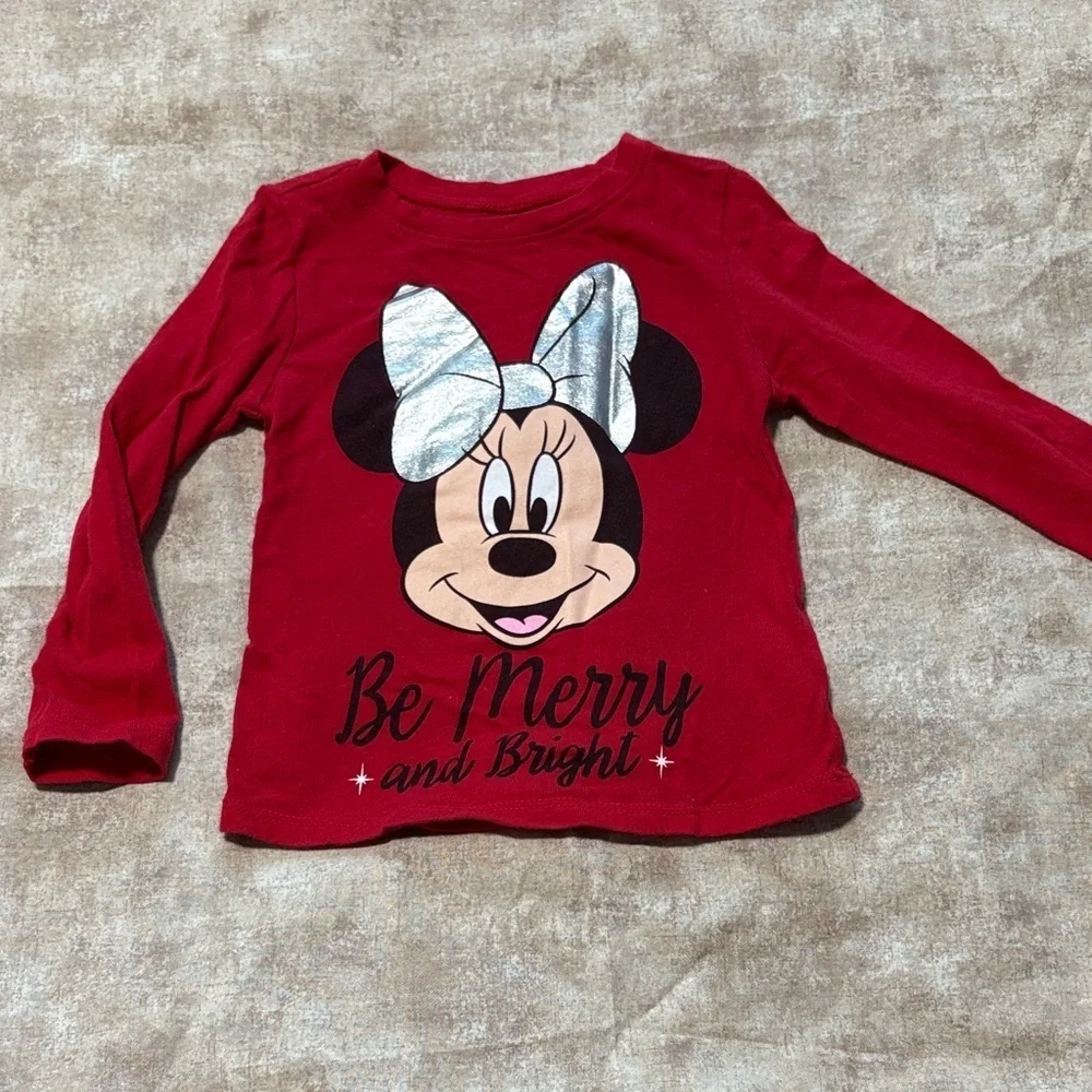 Old Navy Red Long Sleeve Tee with Character Print